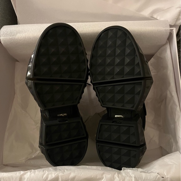 New Jimmy Choo Black Diamond Trainer Sneakers 39 Leather and Mesh unisex women 9 - Picture 5 of 13
